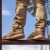 Αδιάβροχες μπότες με σφηνωτή σόλα και μύτη Moc, ύψους 6"