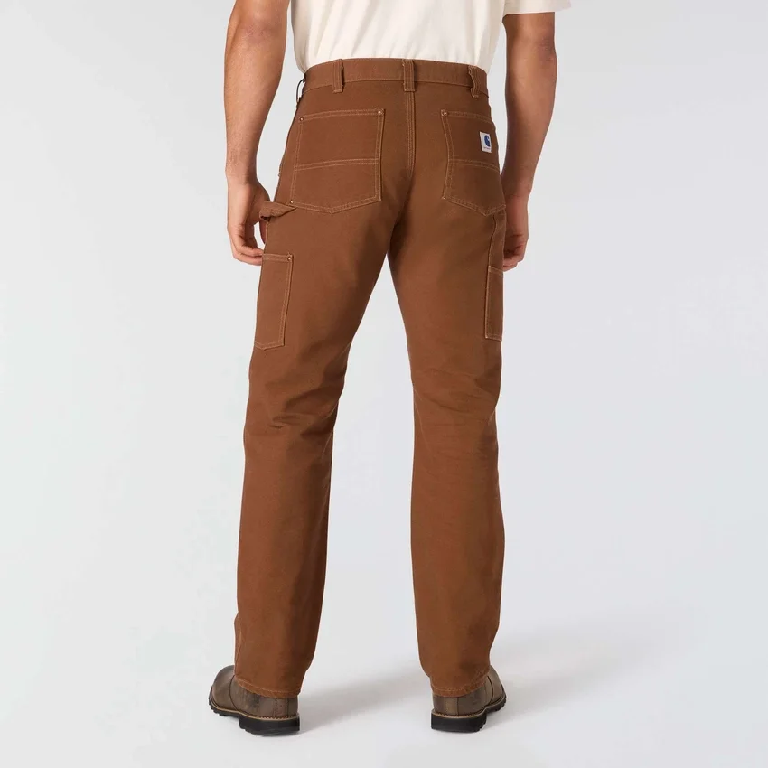 Ανδρικά παντελόνια ξυλουργού σειράς Crafted, φαρδιά εφαρμογή, ίσια γραμμή, από καμβά, με διπλή ενίσχυση στα γόνατα
