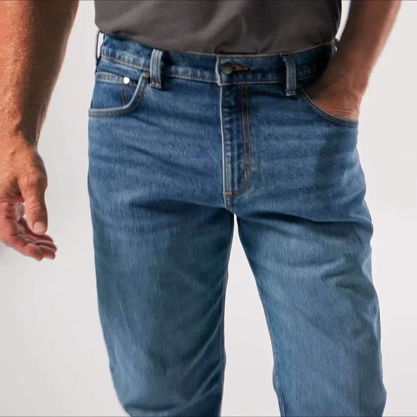 Ανδρικά τζιν εργασίας Loose Fit με ίσια γραμμή και τεχνολογία Rugged Flex
