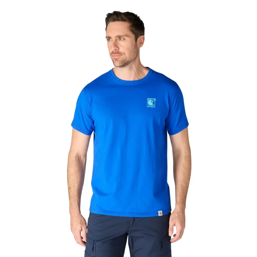 Ανδρικό αναπνεύσιμο Puma Force Puma T-shirt με λογότυπο και ιδιότητες απορρόφησης υγρασίας