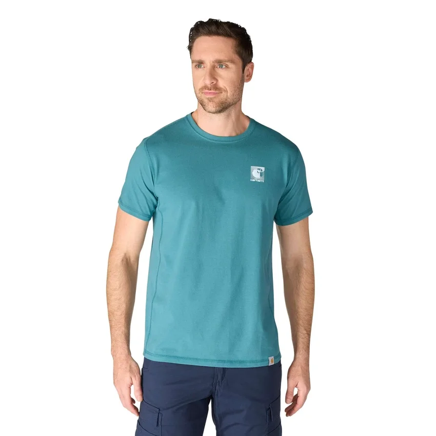 Ανδρικό αναπνεύσιμο Puma Force Puma T-shirt με λογότυπο και ιδιότητες απορρόφησης υγρασίας