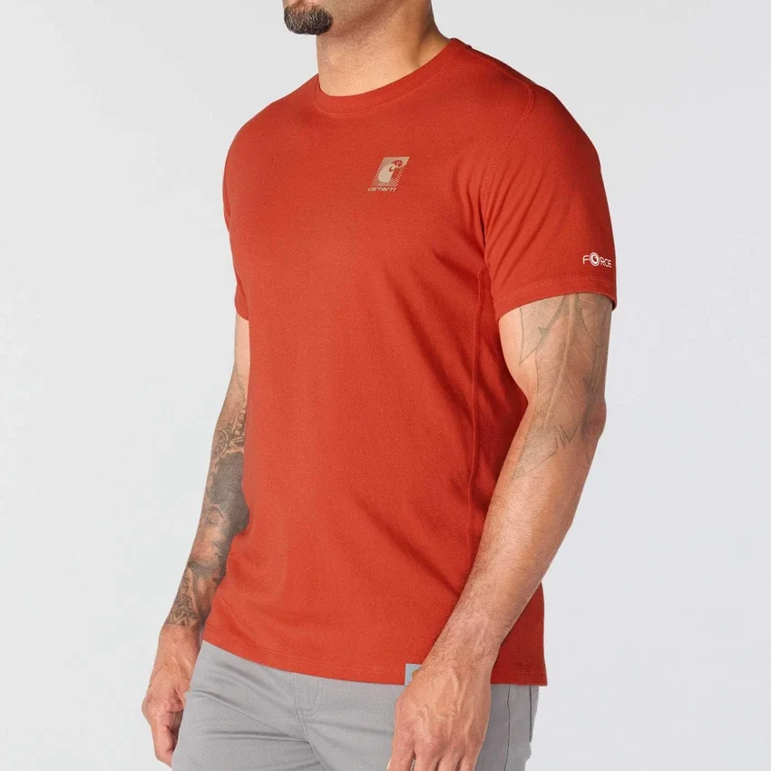 Ανδρικό αναπνεύσιμο Puma Force Puma T-shirt με λογότυπο και ιδιότητες απορρόφησης υγρασίας