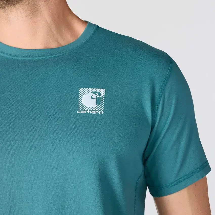 Ανδρικό αναπνεύσιμο Puma Force Puma T-shirt με λογότυπο και ιδιότητες απορρόφησης υγρασίας