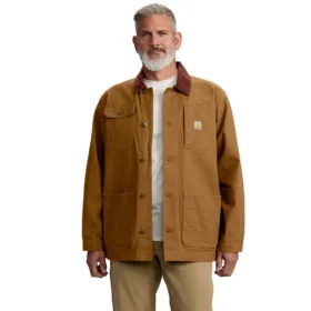 Ανδρικό Chore Coat Rugged Flex με χαλαρή εφαρμογή από ελαστικό βαμβακερό ύφασμα Duck