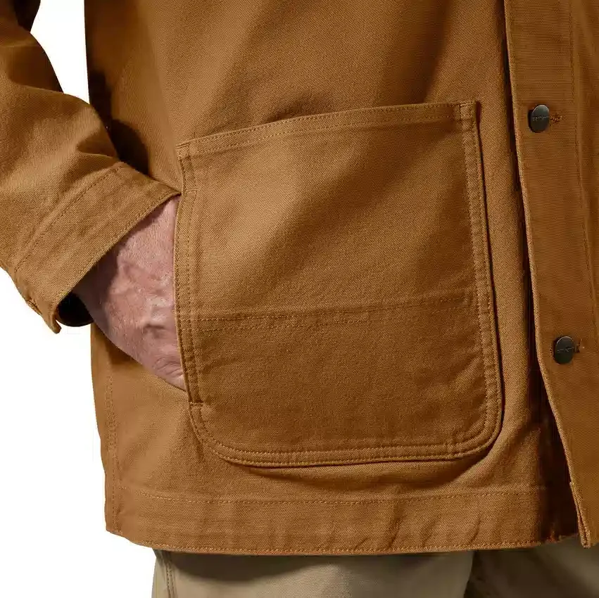 Ανδρικό Chore Coat Rugged Flex με χαλαρή εφαρμογή από ελαστικό βαμβακερό ύφασμα Duck