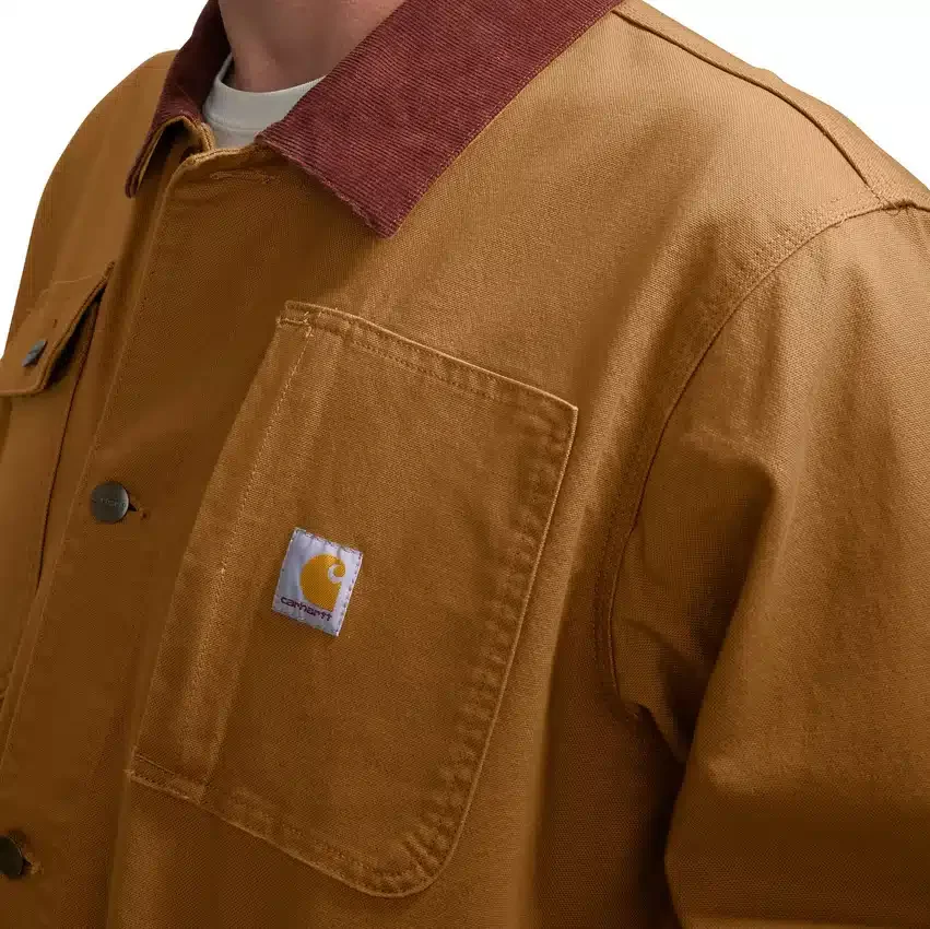 Ανδρικό Chore Coat Rugged Flex με χαλαρή εφαρμογή από ελαστικό βαμβακερό ύφασμα Duck