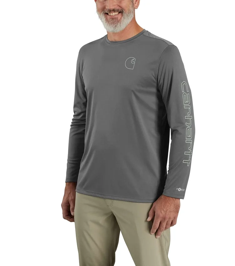 Ανδρικό ελαφρύ μακρυμάνικο T-shirt Force Sun Defender με προστασία UPF 50+ και απορρόφηση υγρασίας - Πουκάμισα αντηλιακής προστασίας