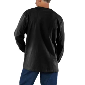 Ανδρικό φαρδύ, βαρύ, μακρυμάνικο T-shirt με τσέπη Dearborn με μανίκια