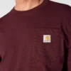 Ανδρικό φαρδύ, βαρύ, μακρυμάνικο T-shirt με τσέπη Dearborn με μανίκια