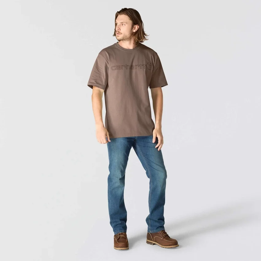Ανδρικό φαρδύ βαρύ T-shirt Dearborn με λογότυπο