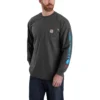 Ανδρικό Force Irvine Φαρδύ Μακρυμάνικο Τ-Shirt με Λογότυπο - Πυρίμαχα Πουκάμισα