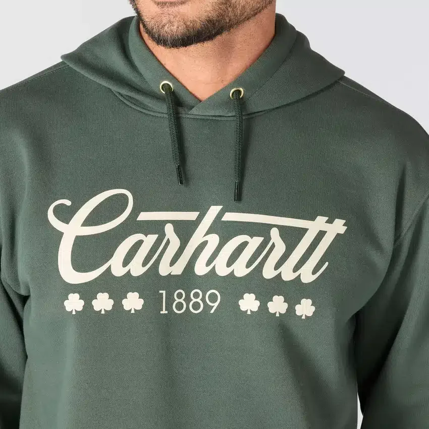 Ανδρικό φούτερ με κουκούλα Marquette Shamrock Graphic - Φούτερ για την Ημέρα του Αγίου Πατρικίου