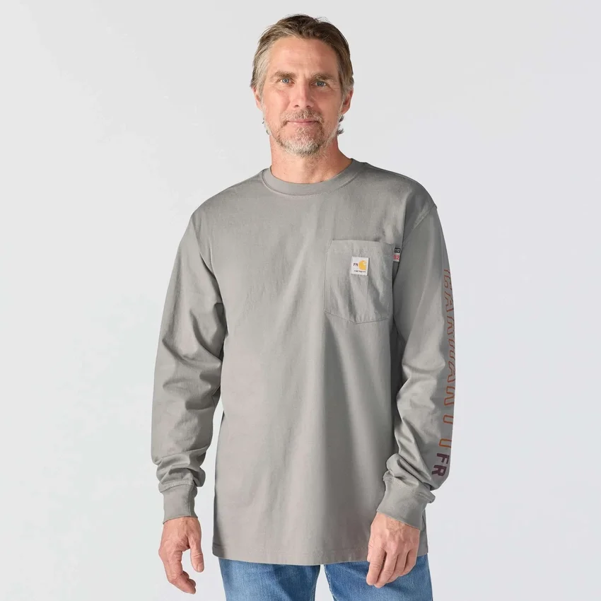 Ανδρικό μακρυμάνικο T-shirt Force Irvine Fr με σχέδιο φλογών - Πυρίμαχα πουκάμισα