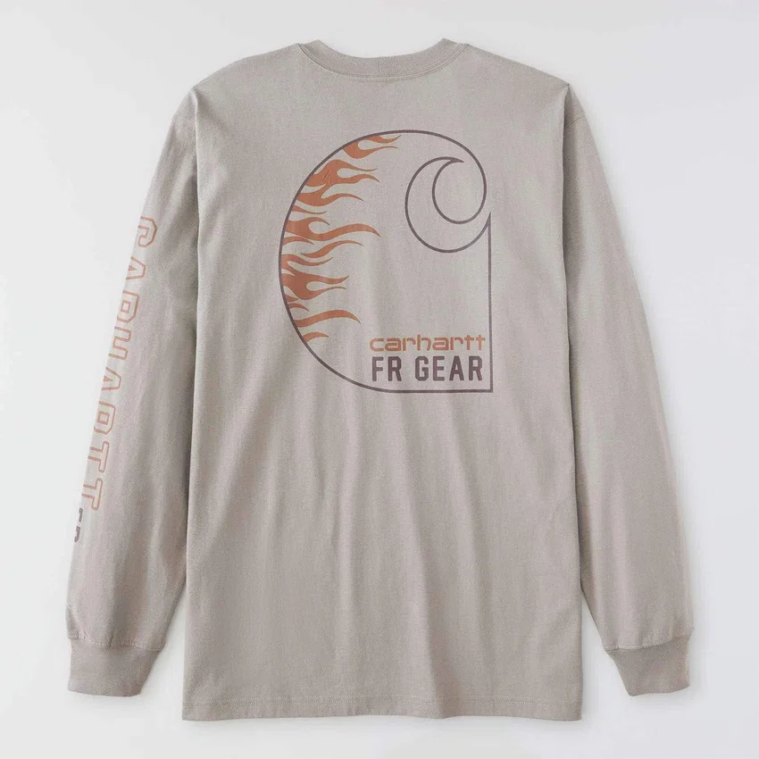 Ανδρικό μακρυμάνικο T-shirt Force Irvine Fr με σχέδιο φλογών - Πυρίμαχα πουκάμισα