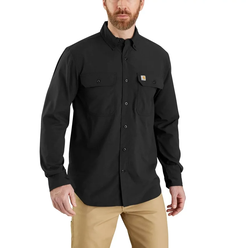 Ανδρικό πουκάμισο Force Sun Defender™ Chambray με χαλαρή εφαρμογή και μακριά μανίκια - Πουκάμισα με αντηλιακή προστασία