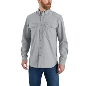 Ανδρικό πουκάμισο Force Sun Defender™ Chambray με χαλαρή εφαρμογή και μακριά μανίκια - Πουκάμισα με αντηλιακή προστασία