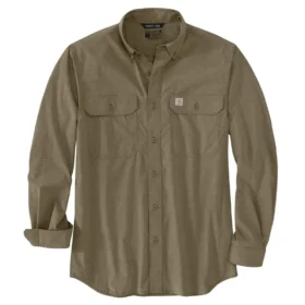 Ανδρικό πουκάμισο Force Sun Defender™ Chambray με χαλαρή εφαρμογή και μακριά μανίκια - Πουκάμισα με αντηλιακή προστασία