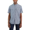 Ανδρικό πουκάμισο Fort Loose Fit με κοντά μανίκια από chambray - Ανδρικά πουκάμισα εργασίας
