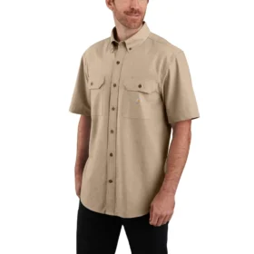 Ανδρικό πουκάμισο Fort Loose Fit με κοντά μανίκια από chambray - Ανδρικά πουκάμισα εργασίας
