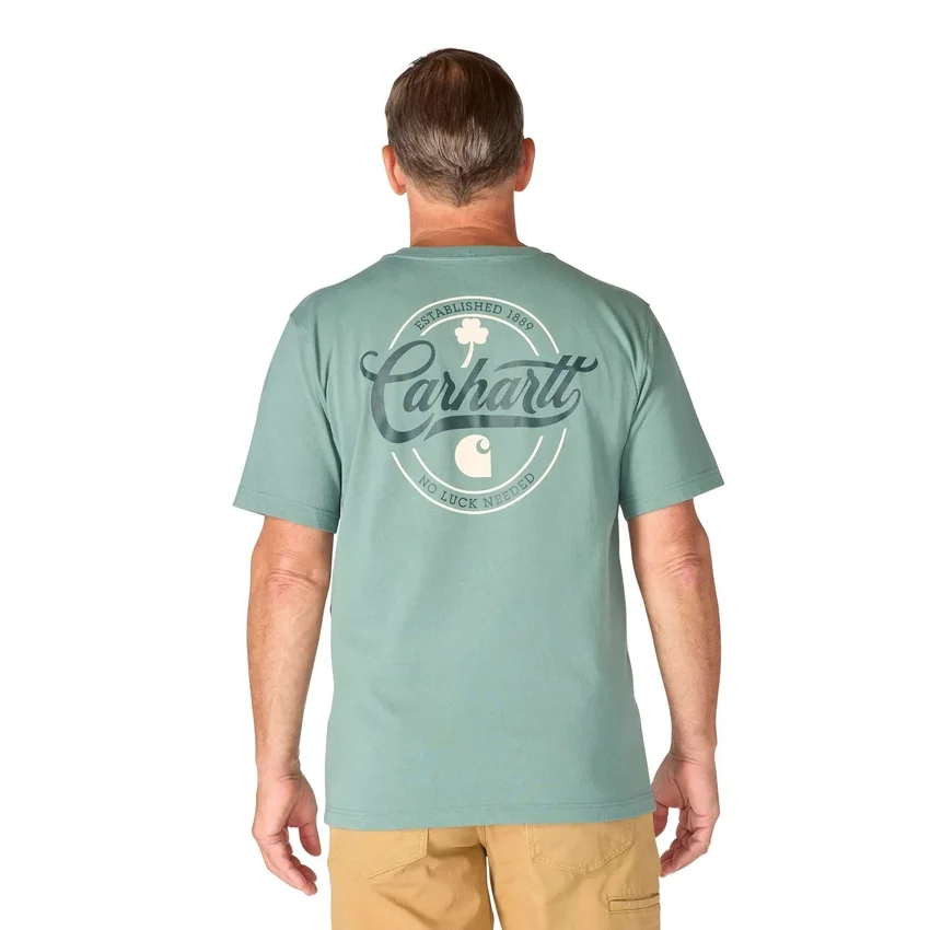 Ανδρικό T-shirt Dearborn με χαλαρή εφαρμογή και σχέδιο «Luck» - Πουκάμισο για την Ημέρα του Αγίου Πατρικίου