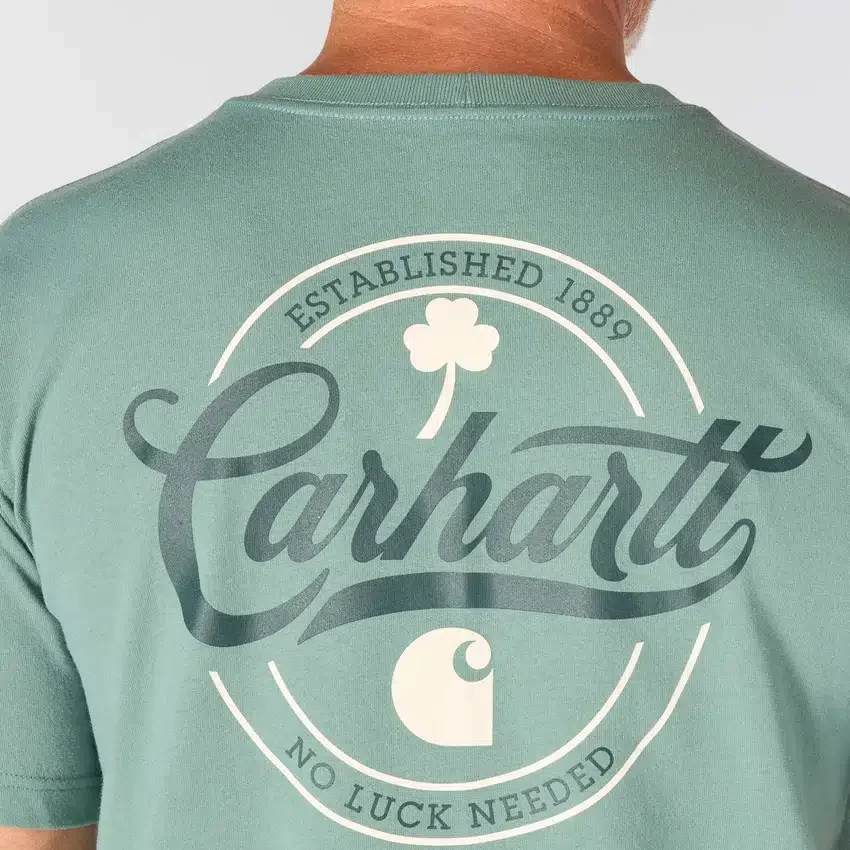 Ανδρικό T-shirt Dearborn με χαλαρή εφαρμογή και σχέδιο «Luck» - Πουκάμισο για την Ημέρα του Αγίου Πατρικίου