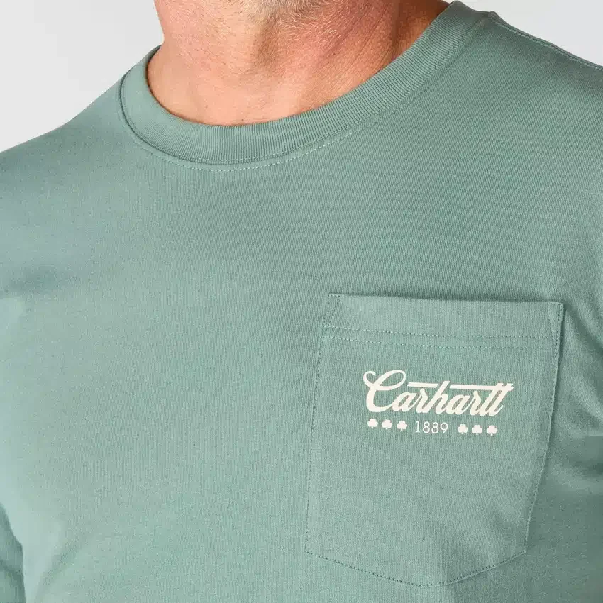 Ανδρικό T-shirt Dearborn με χαλαρή εφαρμογή και σχέδιο «Luck» - Πουκάμισο για την Ημέρα του Αγίου Πατρικίου