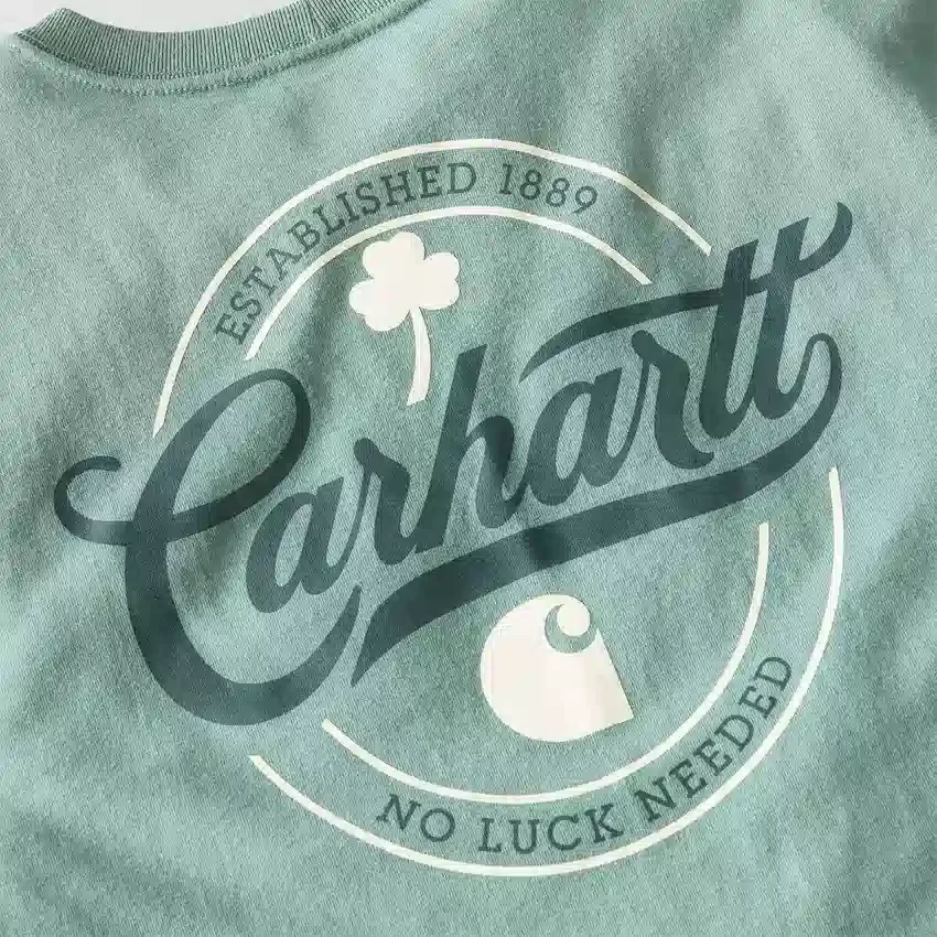 Ανδρικό T-shirt Dearborn με χαλαρή εφαρμογή και σχέδιο «Luck» - Πουκάμισο για την Ημέρα του Αγίου Πατρικίου