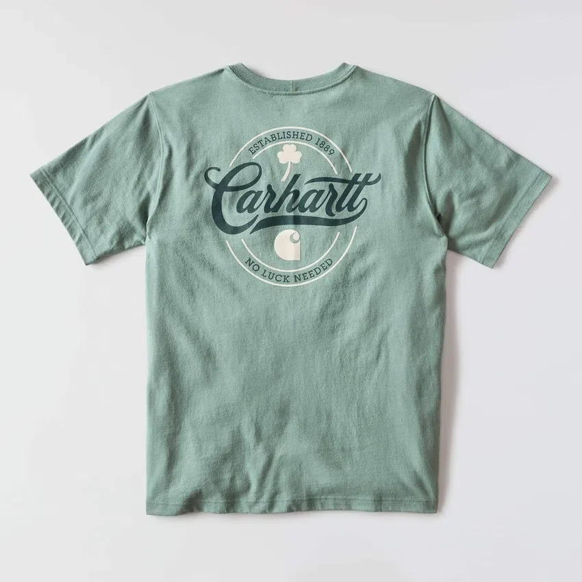 Ανδρικό T-shirt Dearborn με χαλαρή εφαρμογή και σχέδιο «Luck» - Πουκάμισο για την Ημέρα του Αγίου Πατρικίου