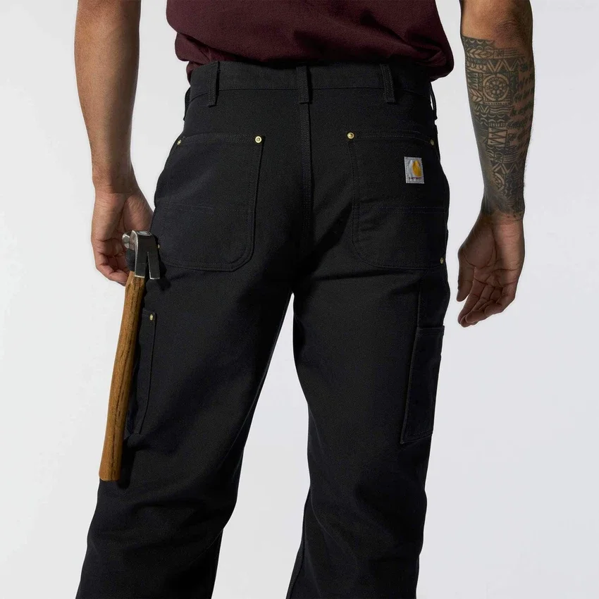 Carhartt B01 Ανδρικό εμβληματικό παντελόνι εργασίας με φαρδιά εφαρμογή, από ανθεκτικό βαμβακερό ύφασμα και διπλά επιγονατίδια