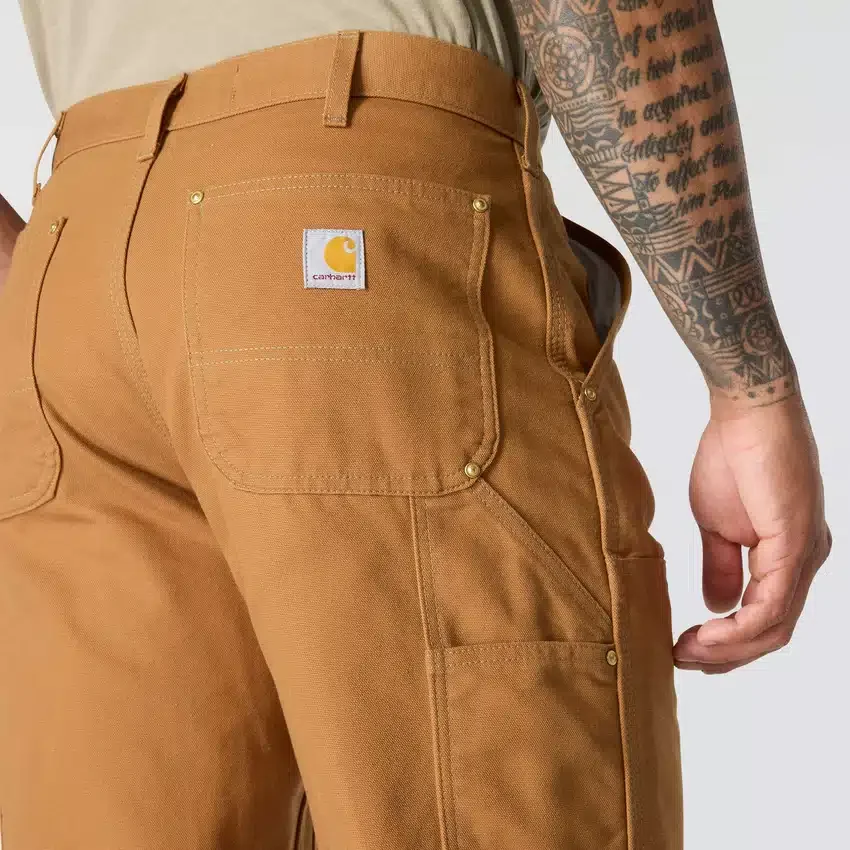 Carhartt B01 Ανδρικό εμβληματικό παντελόνι εργασίας με φαρδιά εφαρμογή, από ανθεκτικό βαμβακερό ύφασμα και διπλά επιγονατίδια