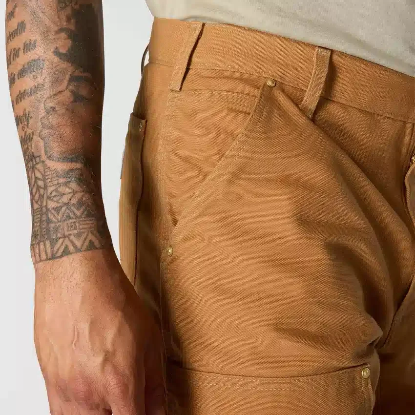 Carhartt B01 Ανδρικό εμβληματικό παντελόνι εργασίας με φαρδιά εφαρμογή, από ανθεκτικό βαμβακερό ύφασμα και διπλά επιγονατίδια