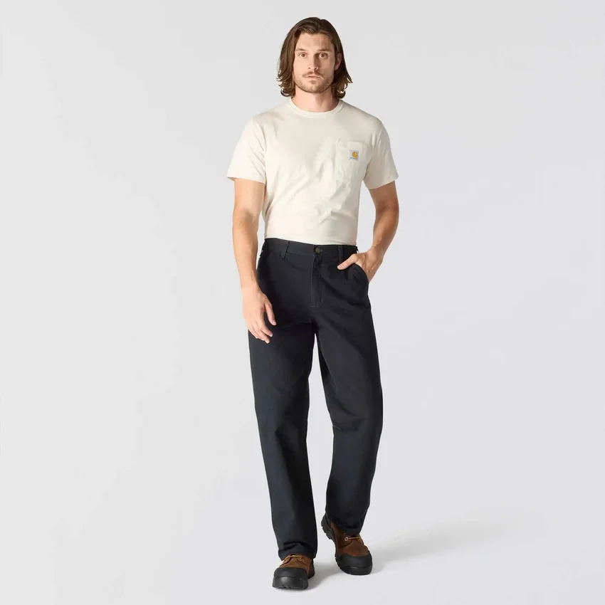 Carhartt B11 Ανδρικά φαρδιά, ίσια, πλυμένα παντελόνια εργασίας από καμβά