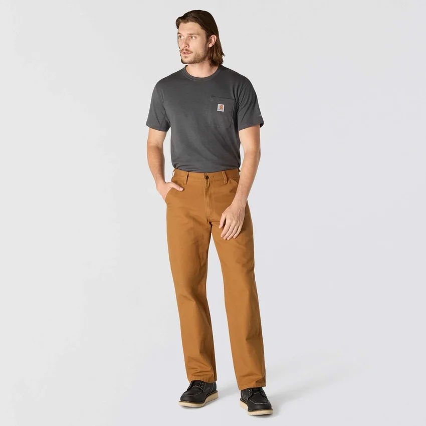 Carhartt B11 Ανδρικά φαρδιά, ίσια, πλυμένα παντελόνια εργασίας από καμβά