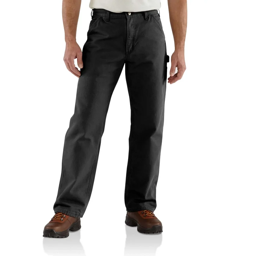 Carhartt B111 Ανδρικό φαρδύ, ίσιο, πλυμένο παντελόνι εργασίας από καμβά με φόδρα