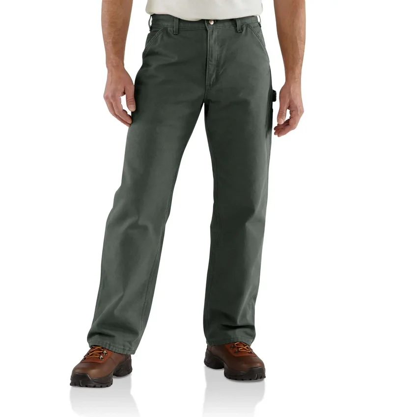 Carhartt B111 Ανδρικό φαρδύ, ίσιο, πλυμένο παντελόνι εργασίας από καμβά με φόδρα