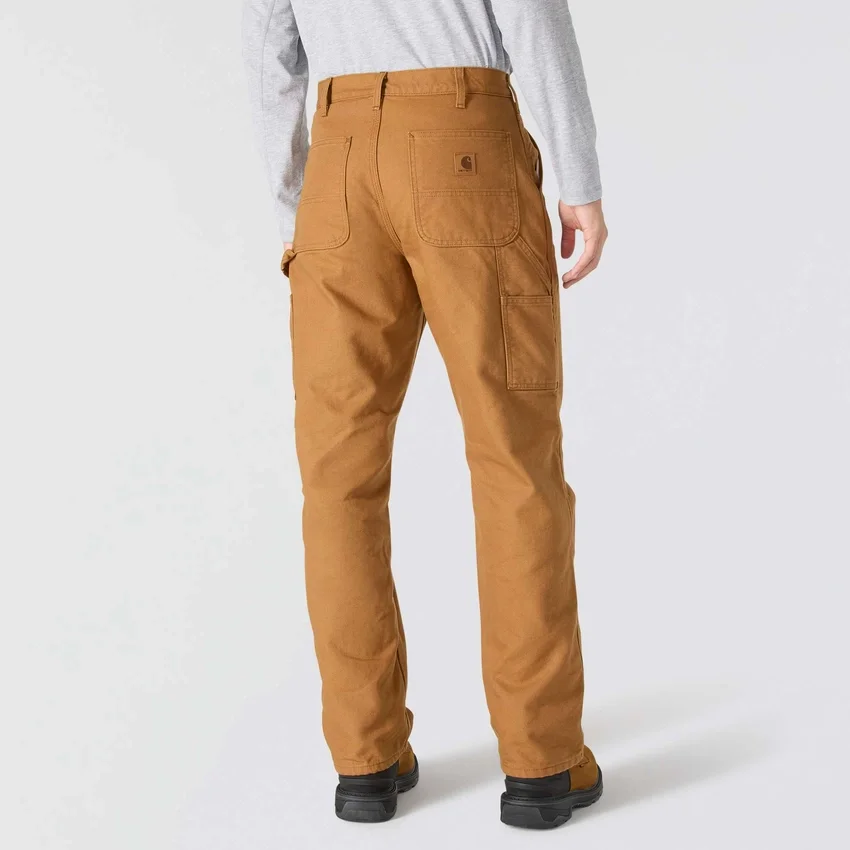 Carhartt B111 Ανδρικό φαρδύ, ίσιο, πλυμένο παντελόνι εργασίας από καμβά με φόδρα
