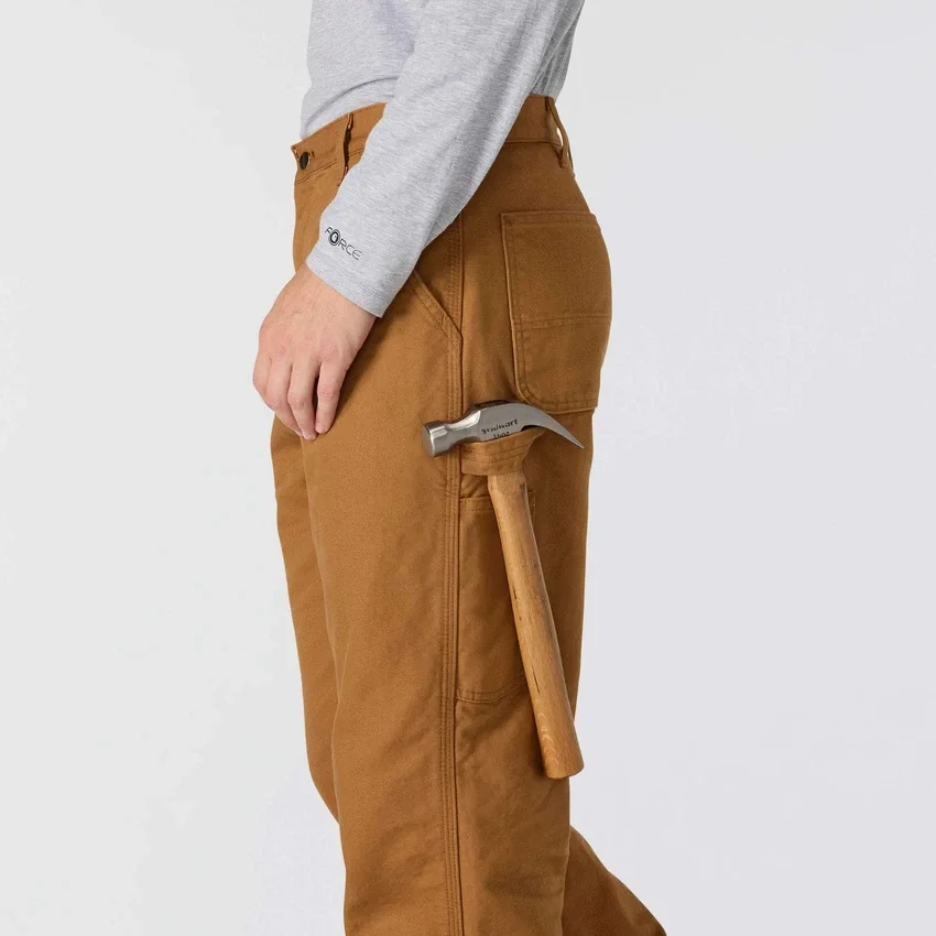 Carhartt B111 Ανδρικό φαρδύ, ίσιο, πλυμένο παντελόνι εργασίας από καμβά με φόδρα