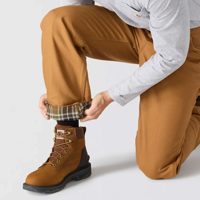 Carhartt B111 Ανδρικό φαρδύ, ίσιο, πλυμένο παντελόνι εργασίας από καμβά με φόδρα
