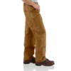 Carhartt B136 Ανδρικά φαρδιά, ίσια, πλυμένα παντελόνια ξυλουργού από καμβά με διπλά γόνατα