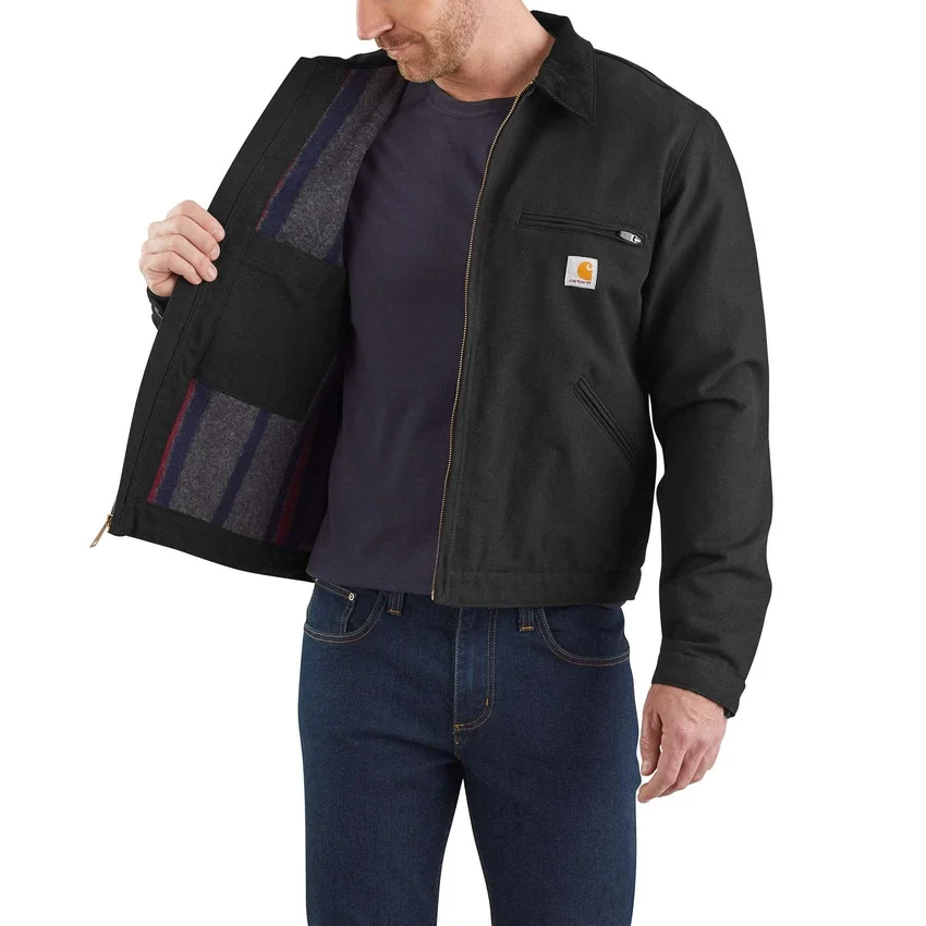Carhartt J01 Ανδρικό μπουφάν Detroit Jacket με επένδυση από την εμβληματική κουβέρτα Duck