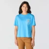 Γυναικείο ελαφρύ T-shirt Tencel με χαλαρή εφαρμογή και floral σχέδιο