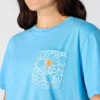 Γυναικείο ελαφρύ T-shirt Tencel με χαλαρή εφαρμογή και floral σχέδιο