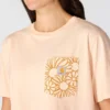 Γυναικείο ελαφρύ T-shirt Tencel με χαλαρή εφαρμογή και floral σχέδιο