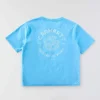 Γυναικείο ελαφρύ T-shirt Tencel με χαλαρή εφαρμογή και floral σχέδιο