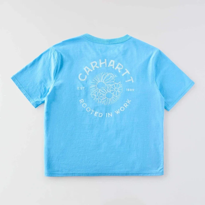Γυναικείο ελαφρύ T-shirt Tencel με χαλαρή εφαρμογή και floral σχέδιο