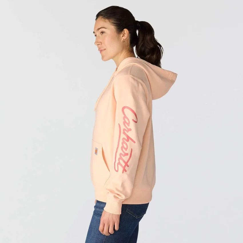 Γυναικείο φούτερ με κουκούλα και λογότυπο Sawyer Script Logo στο μανίκι