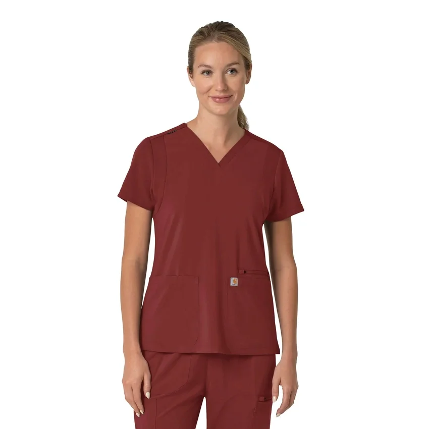 Γυναικείο μπλουζάκι εργασίας Force Cross-Flex με V-Neck και ελαστικά πάνελ