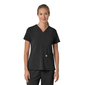 Γυναικείο μπλουζάκι εργασίας Force Cross-Flex με V-Neck και ελαστικά πάνελ