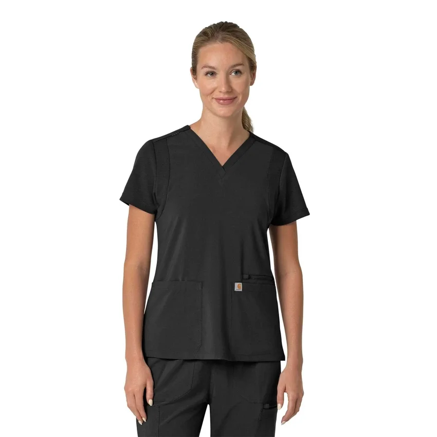 Γυναικείο μπλουζάκι εργασίας Force Cross-Flex με V-Neck και ελαστικά πάνελ