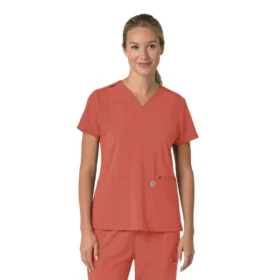 Γυναικείο μπλουζάκι εργασίας Force Cross-Flex με V-Neck και ελαστικά πάνελ